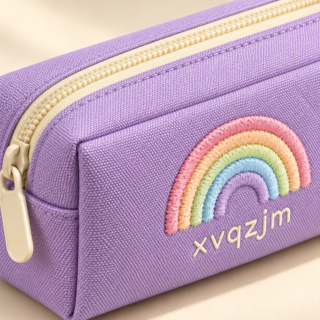 XVQZJM Rainbow Desk Pencil Case — detail view