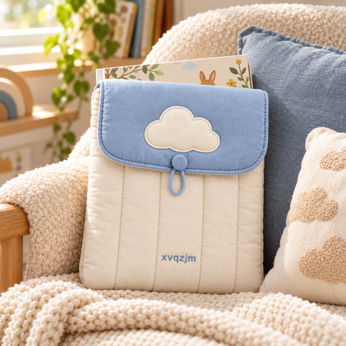XVQZJM Cloud Pocket Book Sleeve — lifestyle view