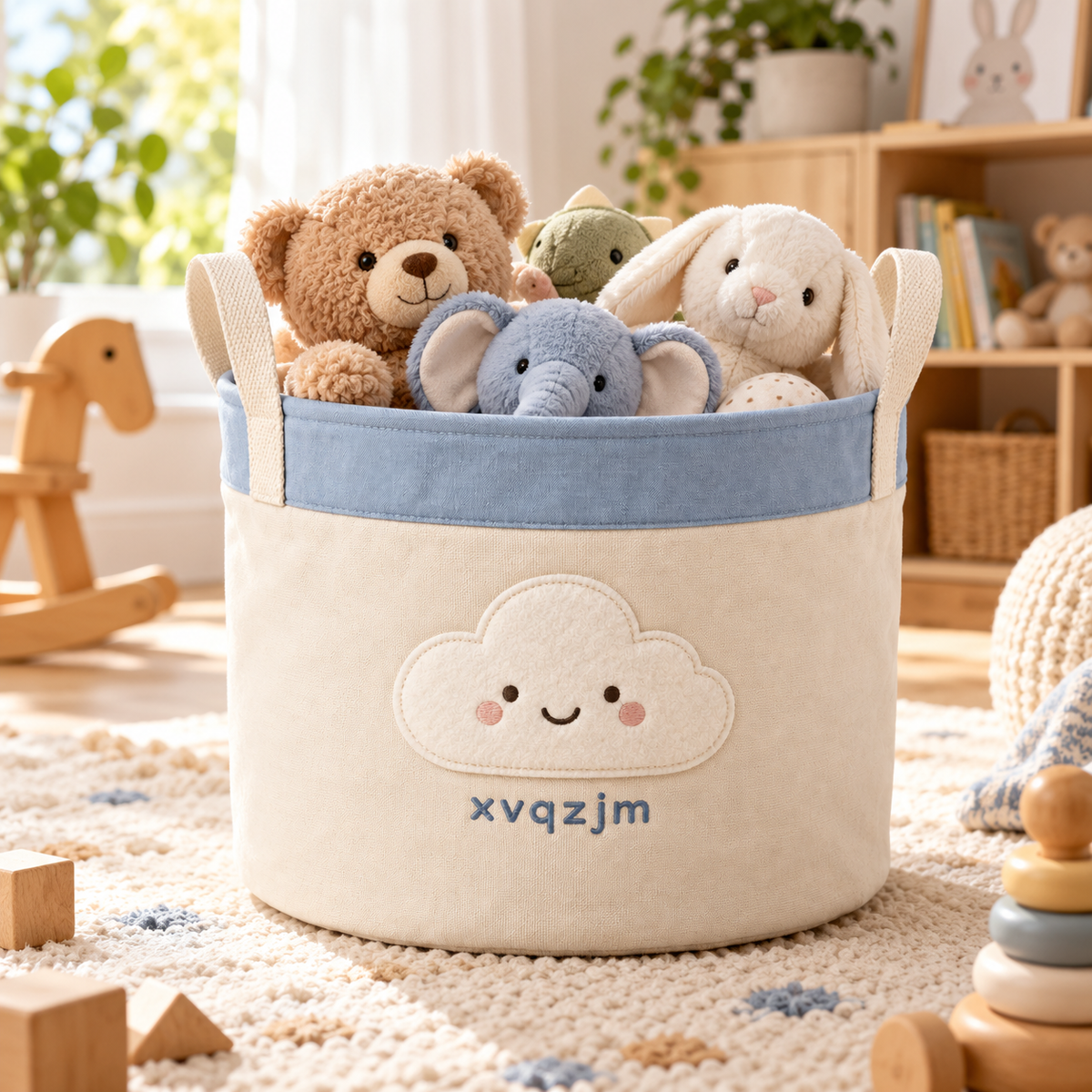 XVQZJM Cloud Basket Toy Organizer — lifestyle view